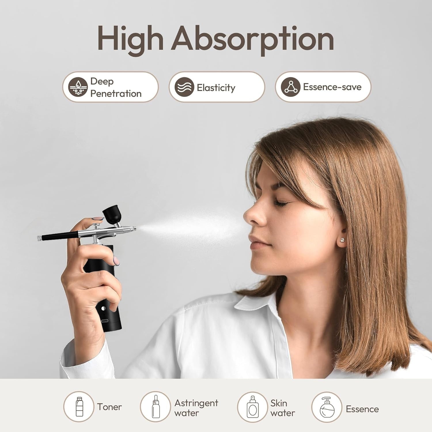 🎨🔥 Rechargeable Cordless Airbrush Kit 30PSI | 10-in-1 Pro Spray Gun⚡60 Min Runtime🌟【Nails/Cake/Barber】Portable Compressor for Makeup, Painting, Cookie Decor (Black) 🎨🔥 Rechargeable Cordless Airbrush Kit 30PSI | 10-in-1 Pro Spray Gun⚡60 Min Runtime🌟【Nails/Cake/Barber】Portable Compressor for Makeup, Painting, Cookie Decor (Black)